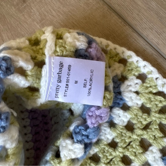 Pretty Garbage Multicolor Crochet Halter Top - Picture 5 of 6